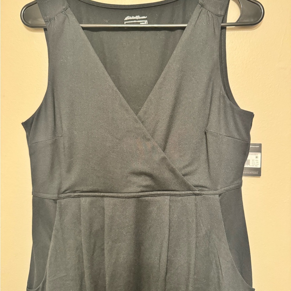 NWT Eddie Bauer Classic Black Midi Dress - Picture 2 of 6